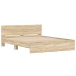 vidaXL Cadre de lit Sonoma 150 x 200 cm Bois d'ingénierie