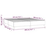 vidaXL Cadre de lit Crème 200 x 200 cm Tissu