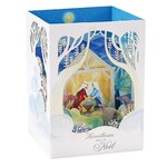 Carte de voeux noël pop up 3d - crèche de noël - draeger paris