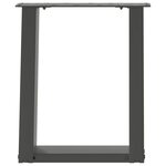 vidaXL Pieds de table basse en U 2 pièces Anthracite 38 x (42-43) cm Acier