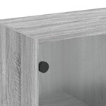 vidaXL Armoire murale avec portes en verre sonoma gris 68x37x68 5 cm