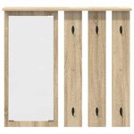 vidaXL Porte-manteau mural avec étagère Chêne sonoma 84 x 10 x 80 cm