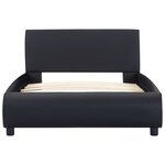 vidaXL Cadre de lit avec LED sans matelas noir 100x200 cm