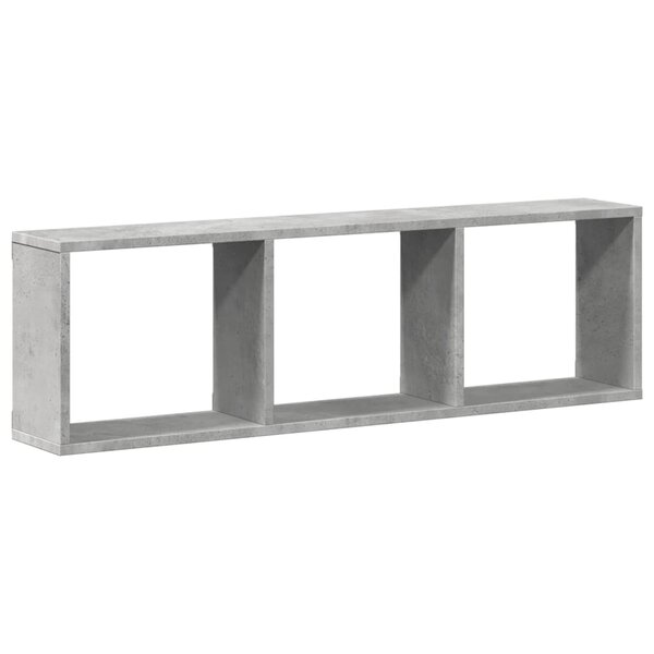 vidaXL Armoire murale 100x16x30 cm gris béton bois d'ingénierie