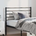 vidaXL Tête de lit métal noir 100 cm