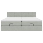 VidaXL Cadre de lit ottoman et matelas gris clair 180x200cm velours