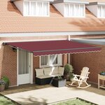 vidaXL Cadre d'auvent Bordeaux 450 × 300 cm