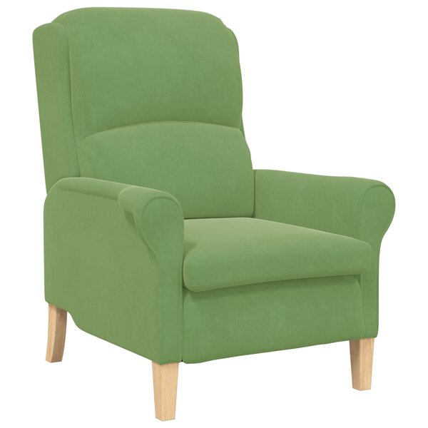 vidaXL Fauteuil Vert Clair Vert clair Tissu  Bois