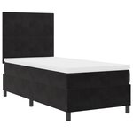 Lit avec sommier et matelas vidaXL & LED Noir 100x200 cm Velours