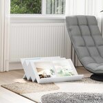 vidaXL Étagère à magazines Blanc 65 x 53 x 28 5 cm Bois d'ingénierie