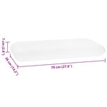 vidaXL Coussin de sommeil Uni Blanc 70 x 36 x 13 cm
