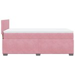 vidaXL Sommier à lattes de lit avec matelas Rose 90x190 cm Velours