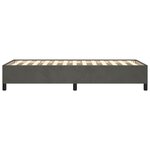 vidaXL Cadre de lit sans matelas gris foncé 90x190 cm velours