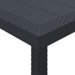 vidaXL Set de salle à manger de jardin de 11 pièces Anthracite Poly Rattan