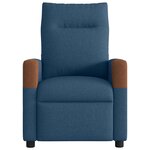 vidaXL Fauteuil inclinable de massage Bleu Tissu