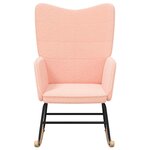 vidaXL Chaise à bascule Rose Tissu Sherpa