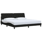 vidaXL Cadre de lit sans matelas noir 200x200 cm tissu