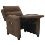vidaXL Fauteuil de massage Marron Tissu