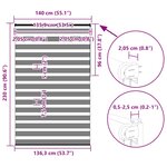 vidaXL Store zèbre marron sable largeur du tissu 135 9 cm polyester