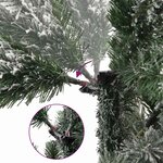 vidaXL Sapin de Noël artificiel à charnières avec neige floquée 150 cm