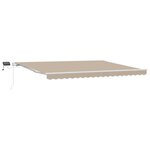 vidaXL Auvent Rétractable Beige 450 × 350 cm Tissu et acier
