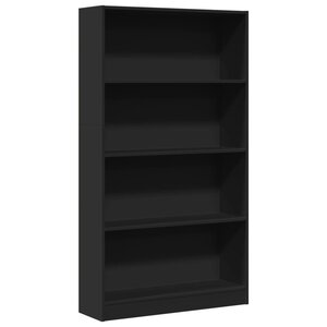 vidaXL Bibliothèque noir 80x24x143 cm bois d'ingénierie