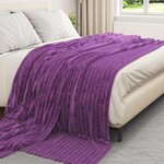 vidaXL Jeté Violet 270 x 240 cm Toison