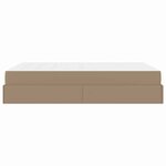 vidaXL Cadre de lit avec matelas Cappuccino 160 x 200 cm Faux cuir