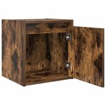 vidaXL Tables de chevet murales 2 Pièces chêne fumé 38x34x40 cm