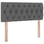 vidaXL Lit avec rangement et matelas Gris foncé 120 x 190 cm