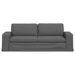 vidaXL Canapé Gris foncé 222 x 80 x 82 cm tissu