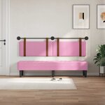 vidaXL Tête de lit suspendue Avec lumière LED Rose PU antique
