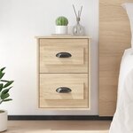vidaXL Table de chevet murale chêne sonoma 41 5x36x53 cm