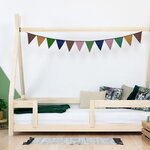 Lit cabane enfant NAKANA 140 x 200 bleu clair