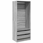 vidaXL Garde-robe sonoma gris 80x50x200 cm bois d'ingénierie