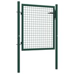 vidaXL Portail de clôture acier 100x75 cm vert