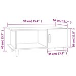 vidaXL Table basse chêne marron 90x50x40 cm bois d'ingénierie