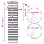 vidaXL Store zèbre blanc 55x200 cm largeur du tissu 50 9 cm polyester