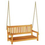 vidaXL Banc balançoire de jardin Marron 119 x 35 x 47 cm