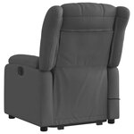 vidaXL Fauteuil de massage inclinable Gris foncé Tissu