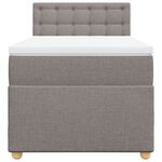 vidaXL Sommier à lattes de lit avec matelas Taupe 80x200 cm Tissu