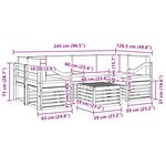 vidaXL Ensemble de canapés d'extérieur 7 pc Blanc et anthracite