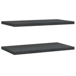vidaXL Étagères murales 2 Pièces 75x40x3 cm noir acier inoxydable
