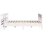 vidaXL Cadre de lit sans matelas blanc 200x200 cm bois massif de pin