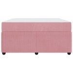 vidaXL Cadre de lit avec matelas Rose 160 x 200 cm tissu