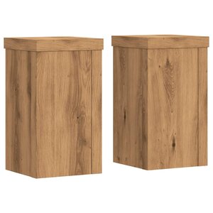 vidaXL Supports pour plantes 2 Pièces chêne artisanal bois d'ingénierie