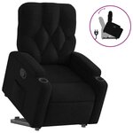 vidaXL Fauteuil inclinable noir tissu