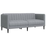 vidaXL Ensemble de canapés 2 Pièces gris clair tissu