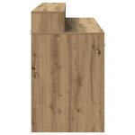 vidaXL Bureau avec lumières LED chêne artisanal bois d'ingénierie