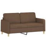 vidaXL Canapé à 2 places Marron 140 cm Tissu